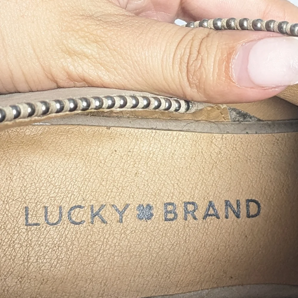 Lucky brand leather perrma ankle boots